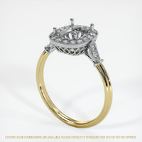 18K White & Yellow Antique Style Ring Setting Video