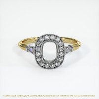 18K White & Yellow Antique Style Ring Setting Image