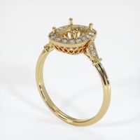 14K Yellow Gold Antique Style Ring Setting Video
