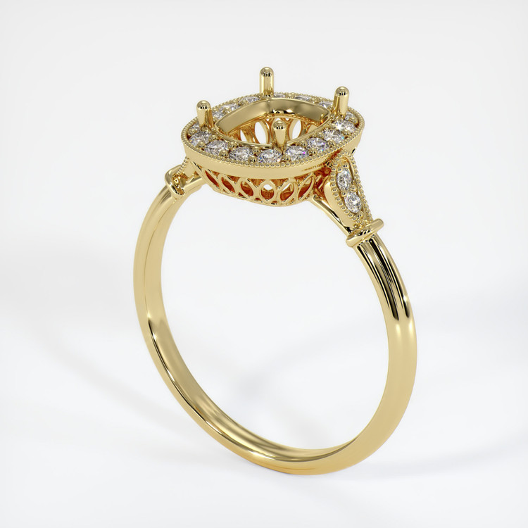 14K Yellow Gold Antique Style Ring Setting