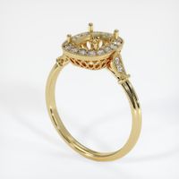 18K Yellow Gold Antique Style Ring Setting Video