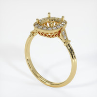 18K Yellow Gold Antique Style Ring Setting Video