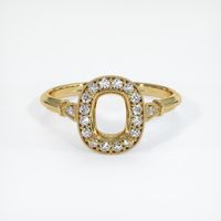 18K Yellow Gold Antique Style Ring Setting Image