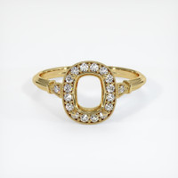18K Yellow Gold Antique Style Ring Setting Image