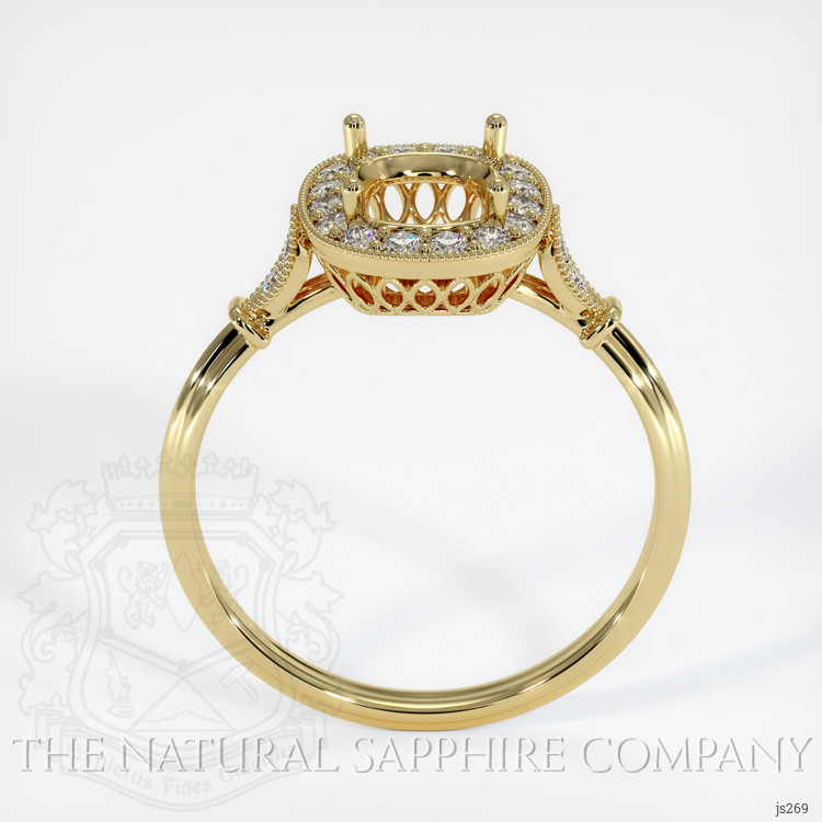 18K Yellow Gold Antique Style Ring Setting