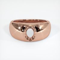 14K Rose Gold Men's Ring Setting Image