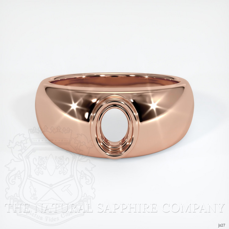 14K Rose Gold Men's Ring Setting
