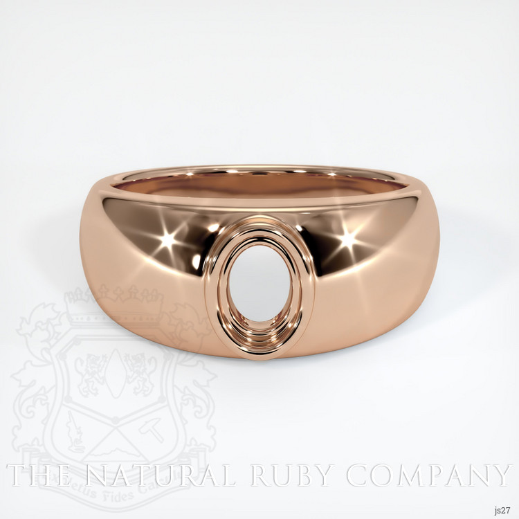 18K Rose Gold Men's Ring Setting