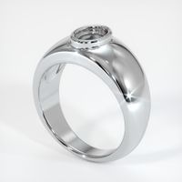 Men's Ruby Ring 0.68 Ct., 14K White Gold Combination Setting