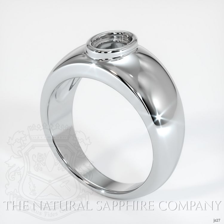 14K White Gold Men's Ring Setting