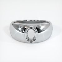 14K White Gold Men's Ring Setting Image