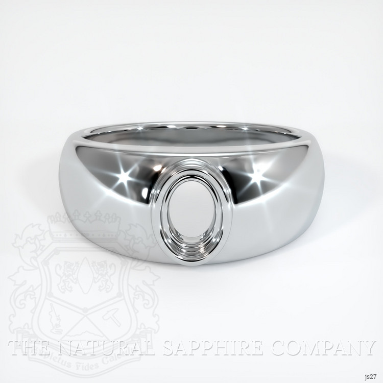 14K White Gold Men's Ring Setting