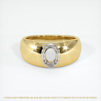 14K White & Yellow Men's Ring Setting Image