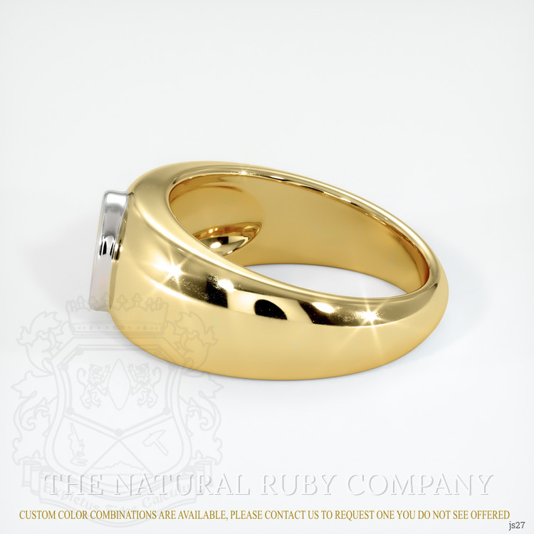 14K White & Yellow Men's Ring Setting