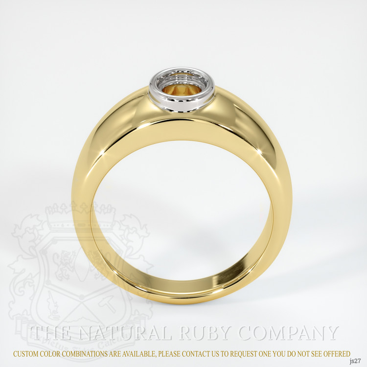 14K White & Yellow Men's Ring Setting