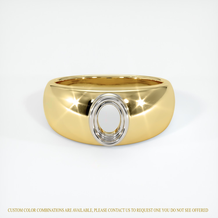 18K White & Yellow Men's Ring Setting