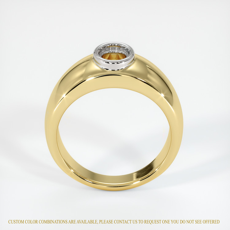18K White & Yellow Men's Ring Setting