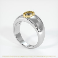 14K Yellow & White Men's Ring Setting Video