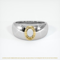 14K Yellow & White Men's Ring Setting Image