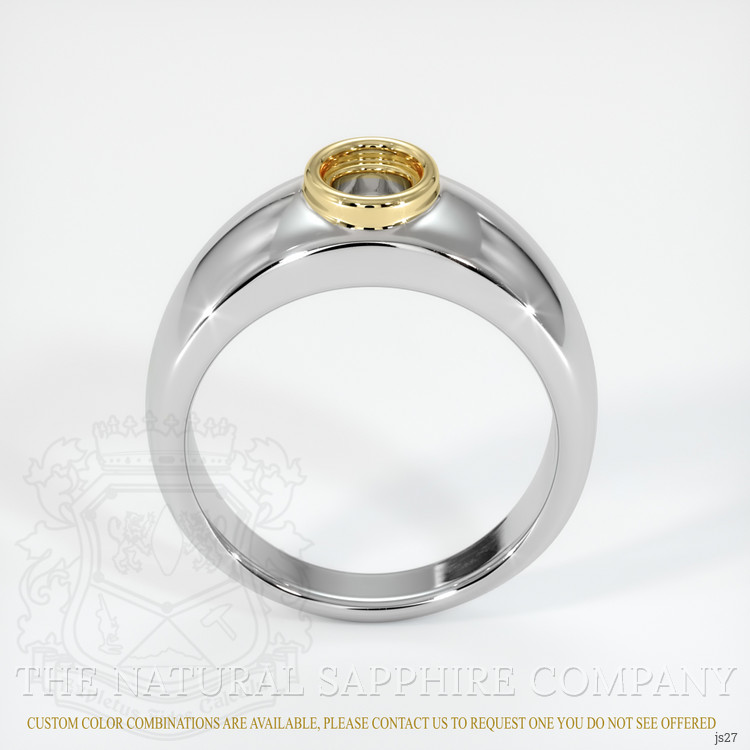 14K Yellow & White Men's Ring Setting