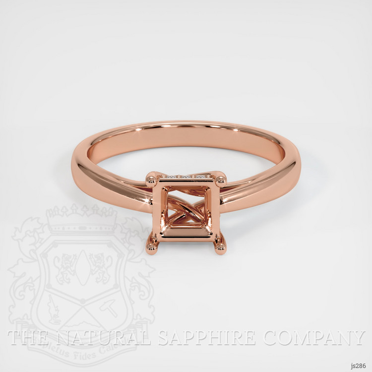 14K Rose Gold Pave Ring Setting