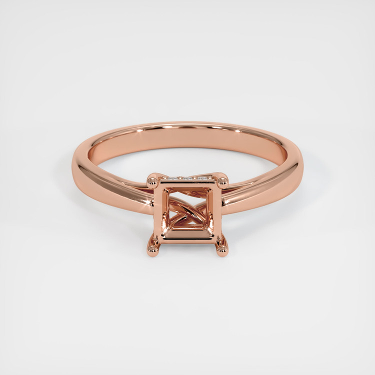 14K Rose Gold Pave Ring Setting