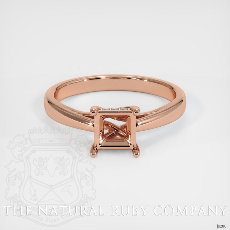 14K Rose Gold Pave Ring Setting