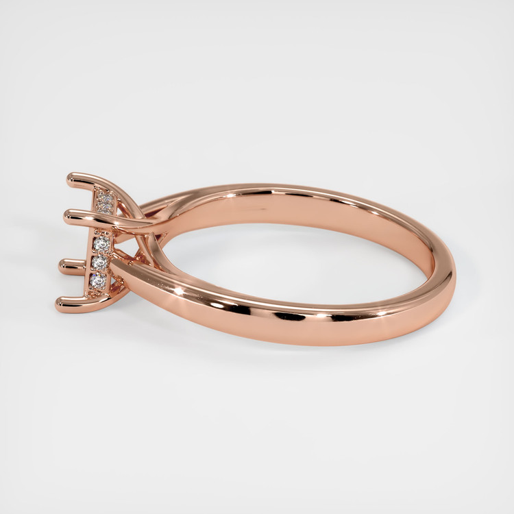 14K Rose Gold Pave Ring Setting