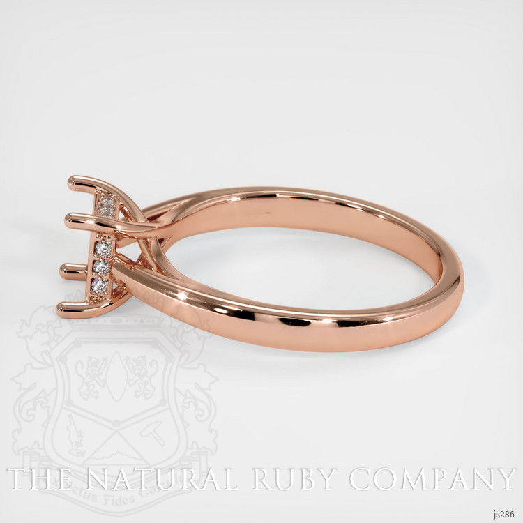 14K Rose Gold Pave Ring Setting