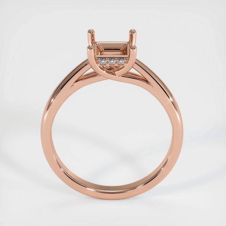 14K Rose Gold Pave Ring Setting