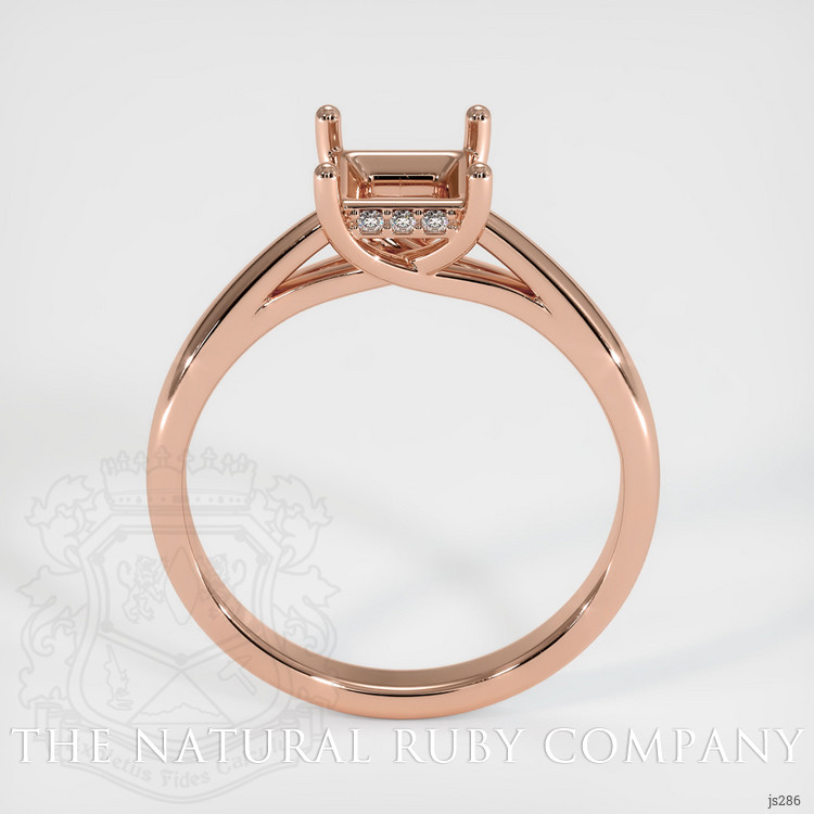 14K Rose Gold Pave Ring Setting
