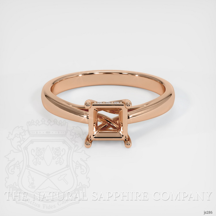 18K Rose Gold Pave Ring Setting