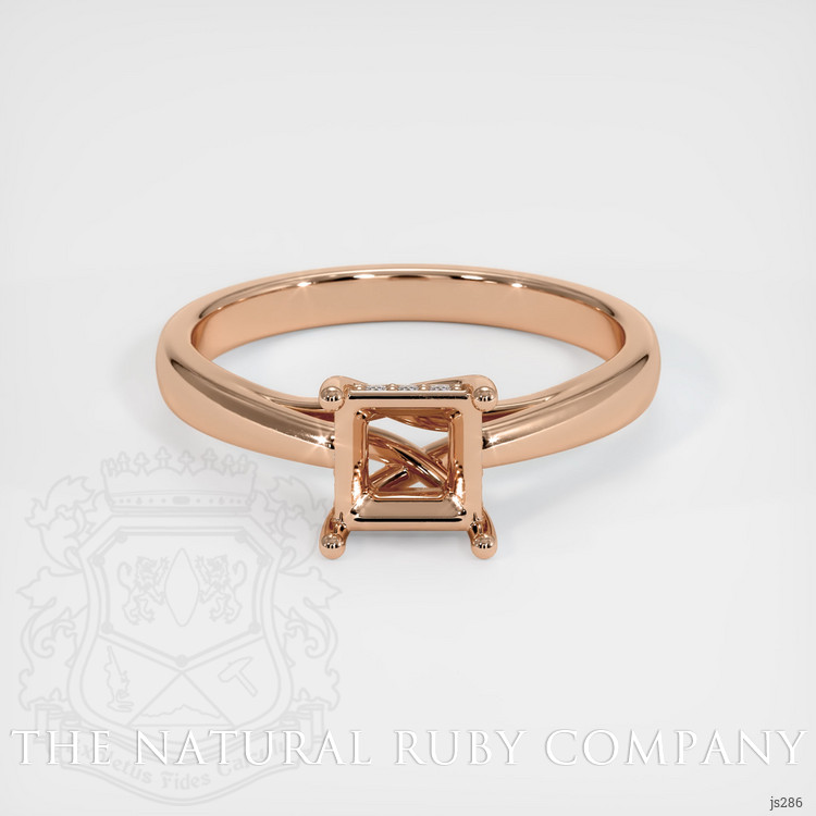 18K Rose Gold Pave Ring Setting