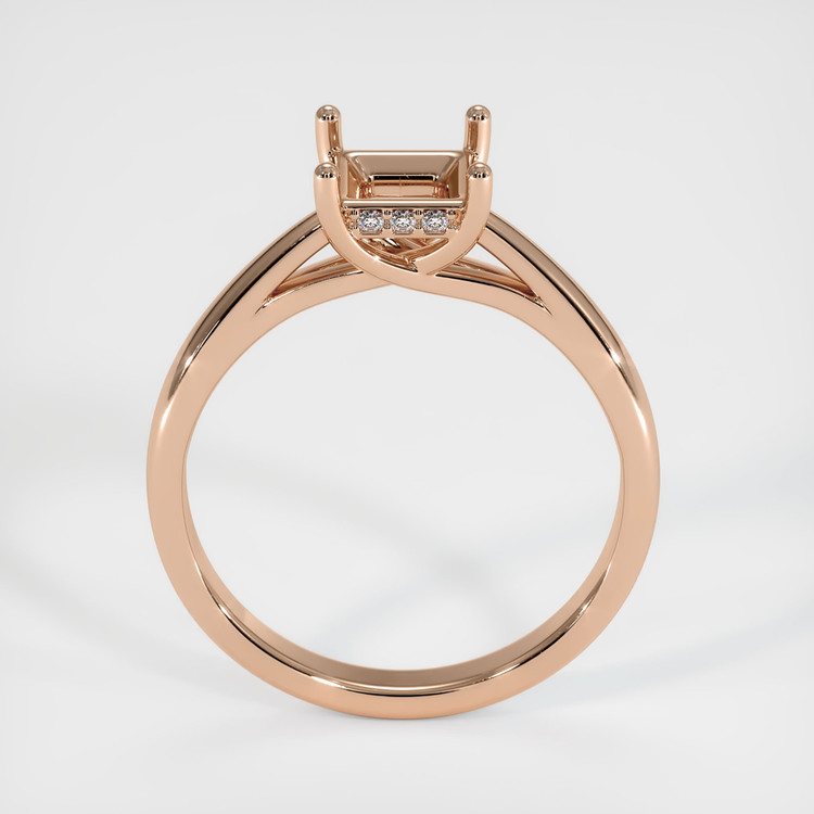 18K Rose Gold Pave Ring Setting