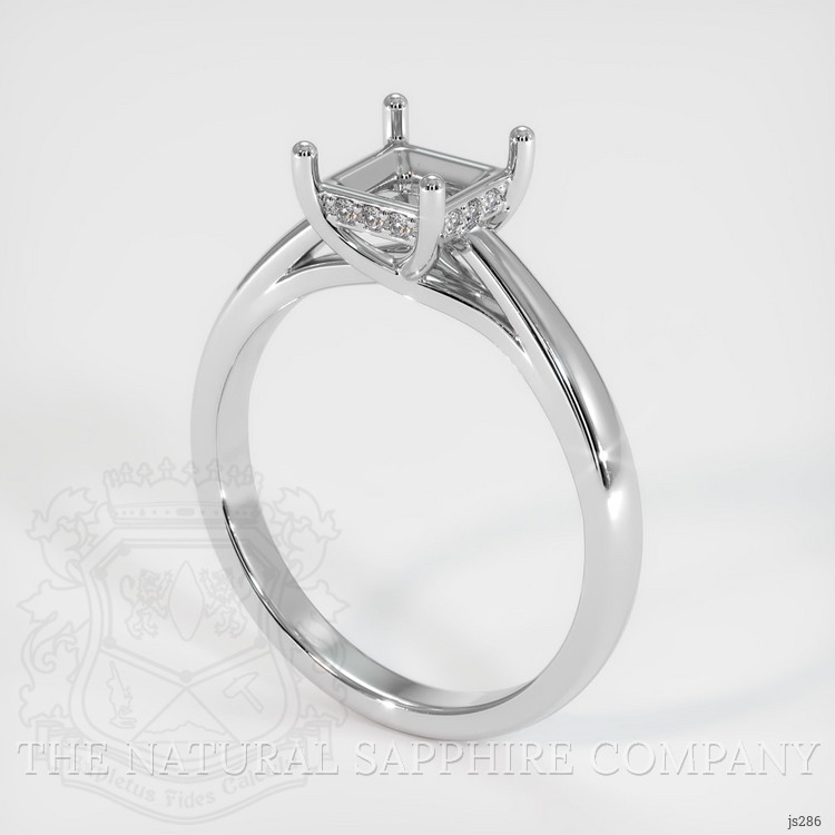 10K White Gold Pave Ring Setting