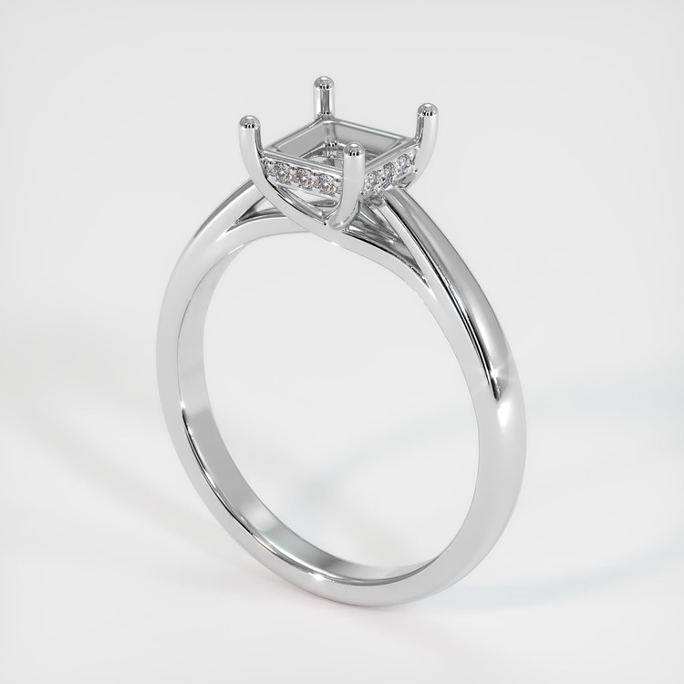 10K White Gold Pave Ring Setting