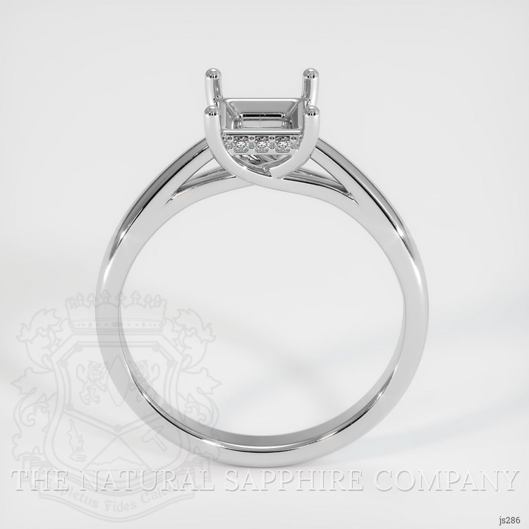 14K White Gold Pave Ring Setting