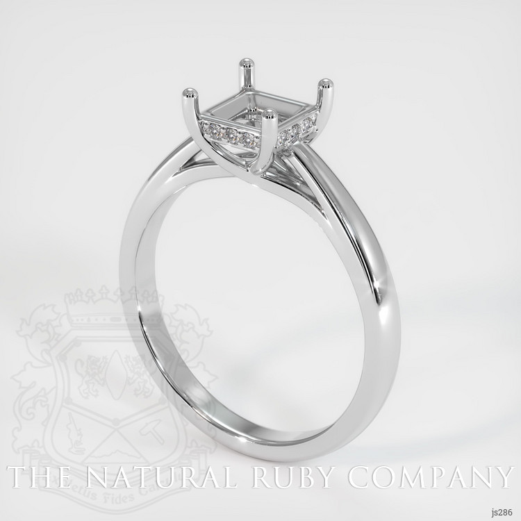 18K White Gold Pave Ring Setting