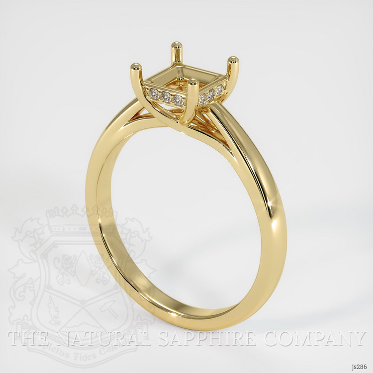 14K Yellow Gold Pave Ring Setting