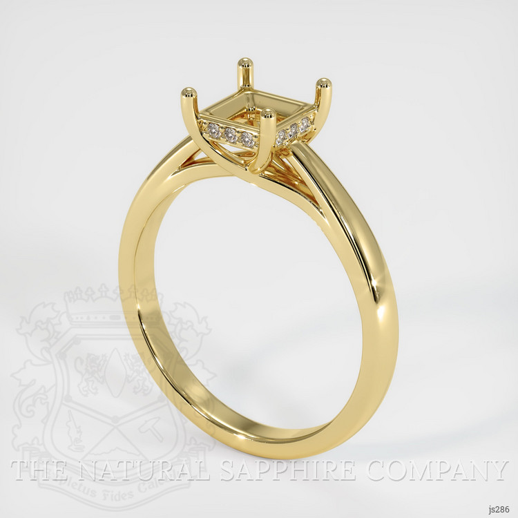 18K Yellow Gold Pave Ring Setting