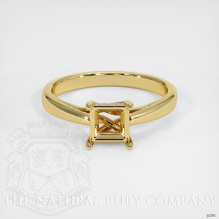 18K Yellow Gold Pave Ring Setting