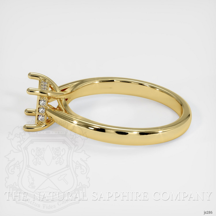 18K Yellow Gold Pave Ring Setting
