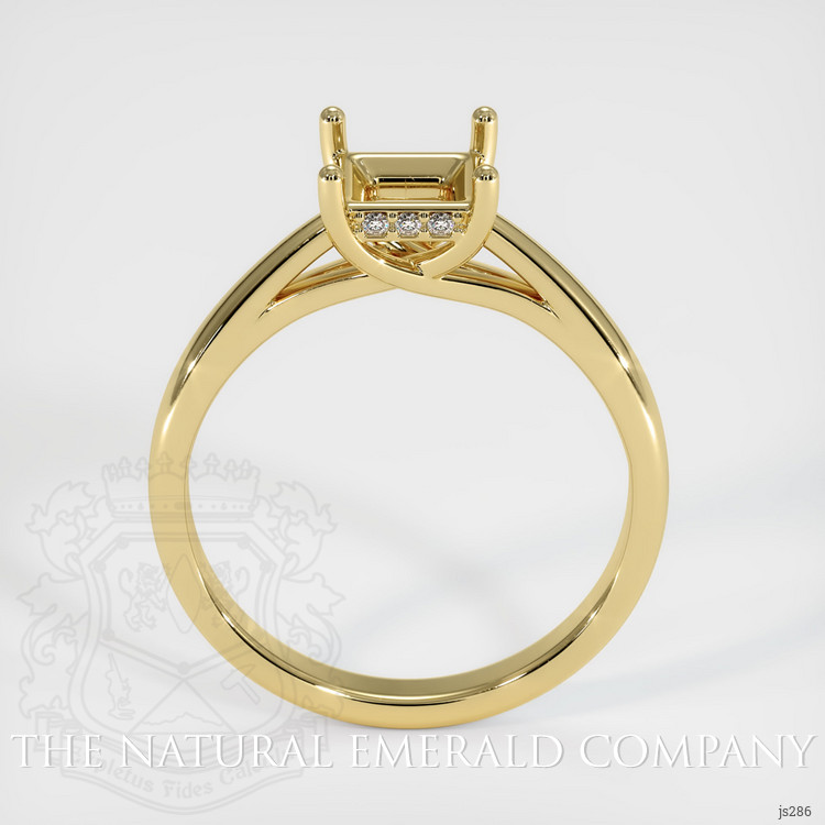 18K Yellow Gold Pave Ring Setting