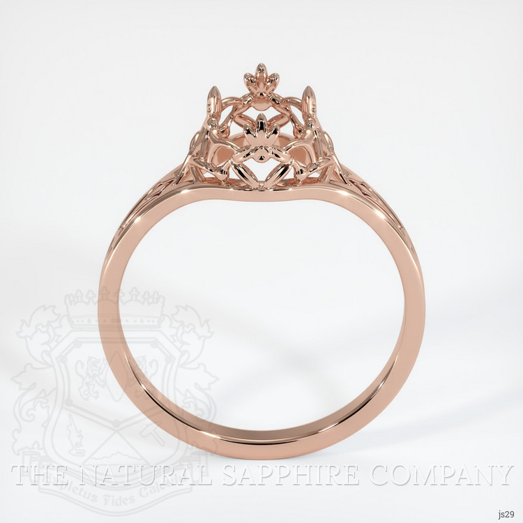 14K Rose Gold Antique Style Ring Setting