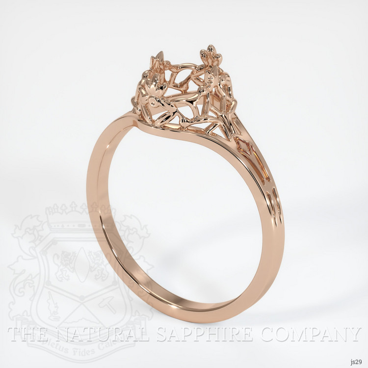 18K Rose Gold Antique Style Ring Setting