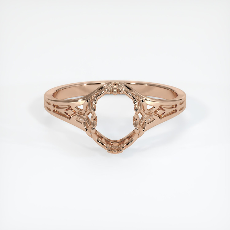 18K Rose Gold Antique Style Ring Setting