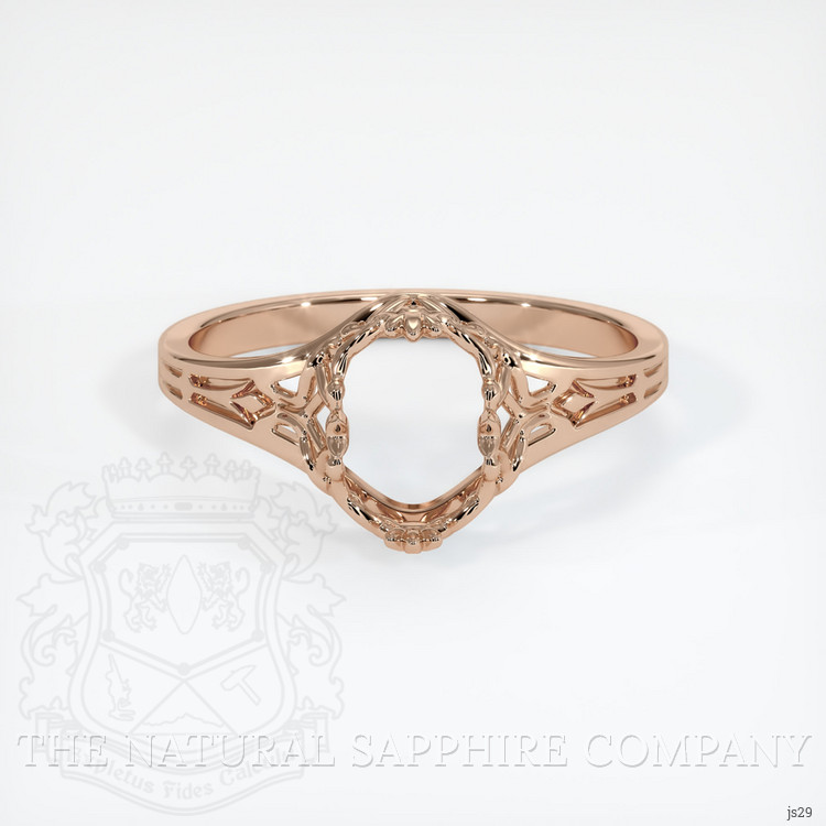 18K Rose Gold Antique Style Ring Setting
