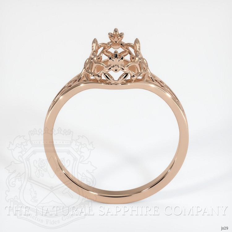18K Rose Gold Antique Style Ring Setting