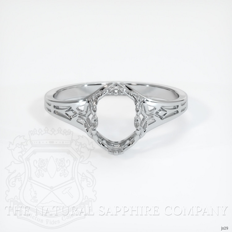 10K White Gold Antique Style Ring Setting