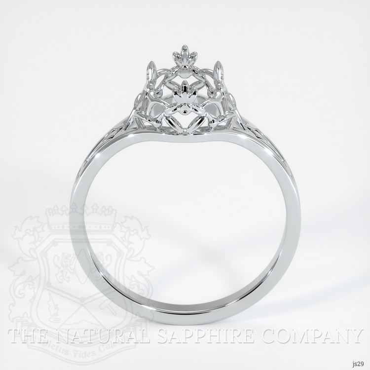 10K White Gold Antique Style Ring Setting